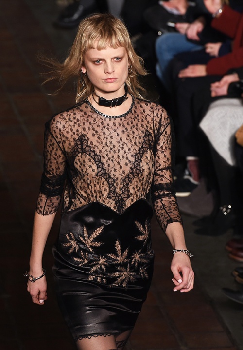 Alexander Wang experiments with audacious sheer effects (Credit: Jewel Samad / AFP)